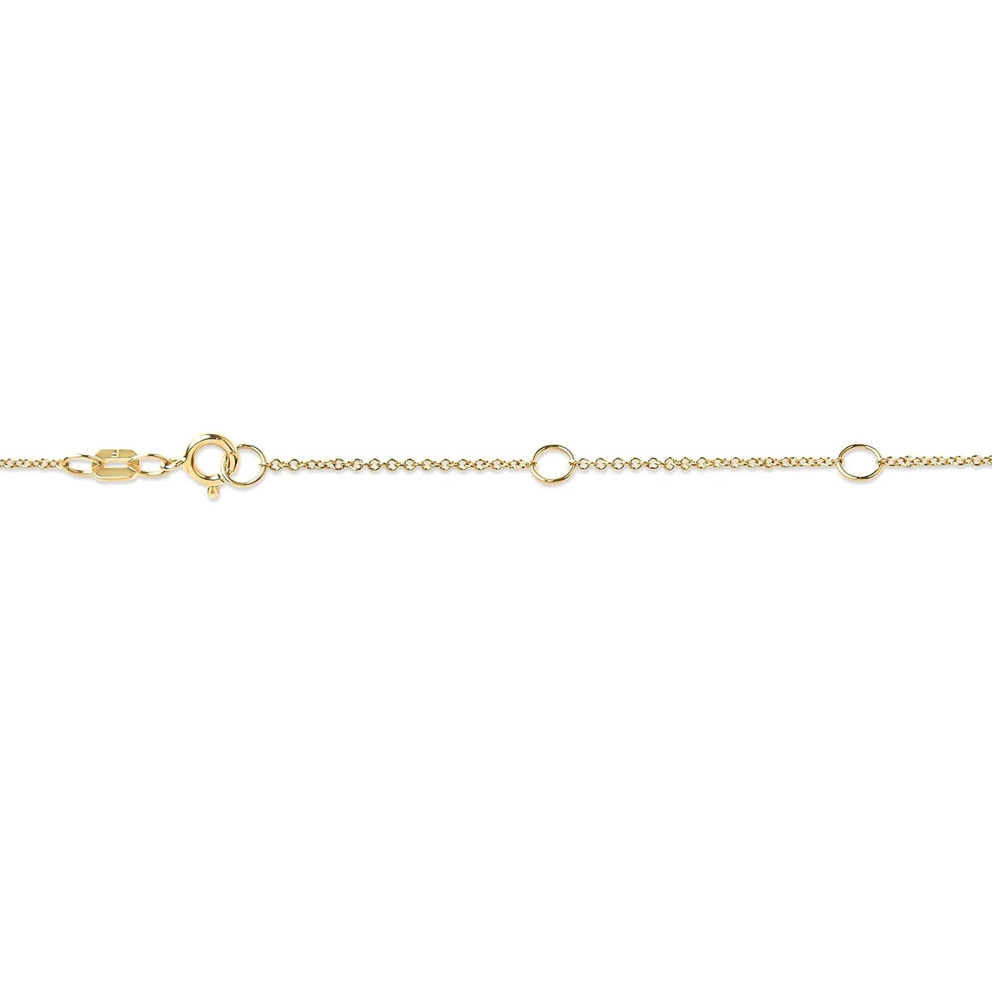 10K Yellow Gold 1/5 Carat Round Brilliant-Cut Diamond Modern Bezel-Set Solitaire 16"-18" Pendant Necklace (H-I Color, SI2-I1 Clarity) WEM Support (www.WEM.support)