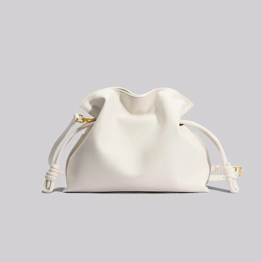 Women Fashion Pleated Cowhide Bag WEM Support (www.WEM.support)