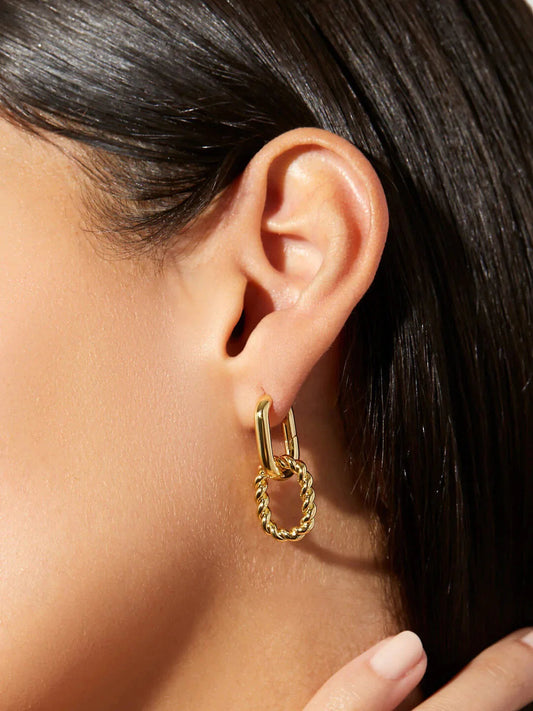Sterling Silver Double Ring Earrings WEM Support (www.WEM.support)