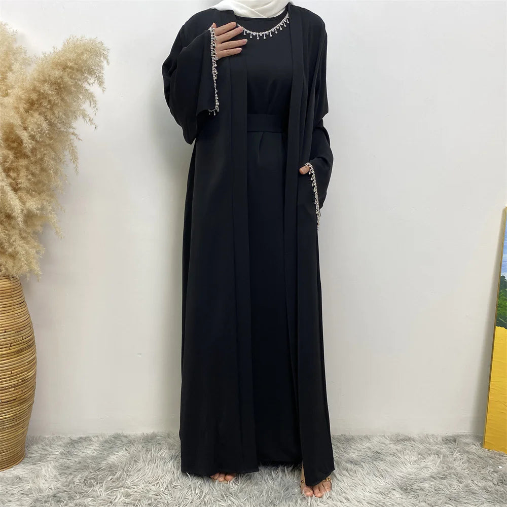 Women's Sleeveless Dress Cardigan Set WEM Support (www.WEM.support)