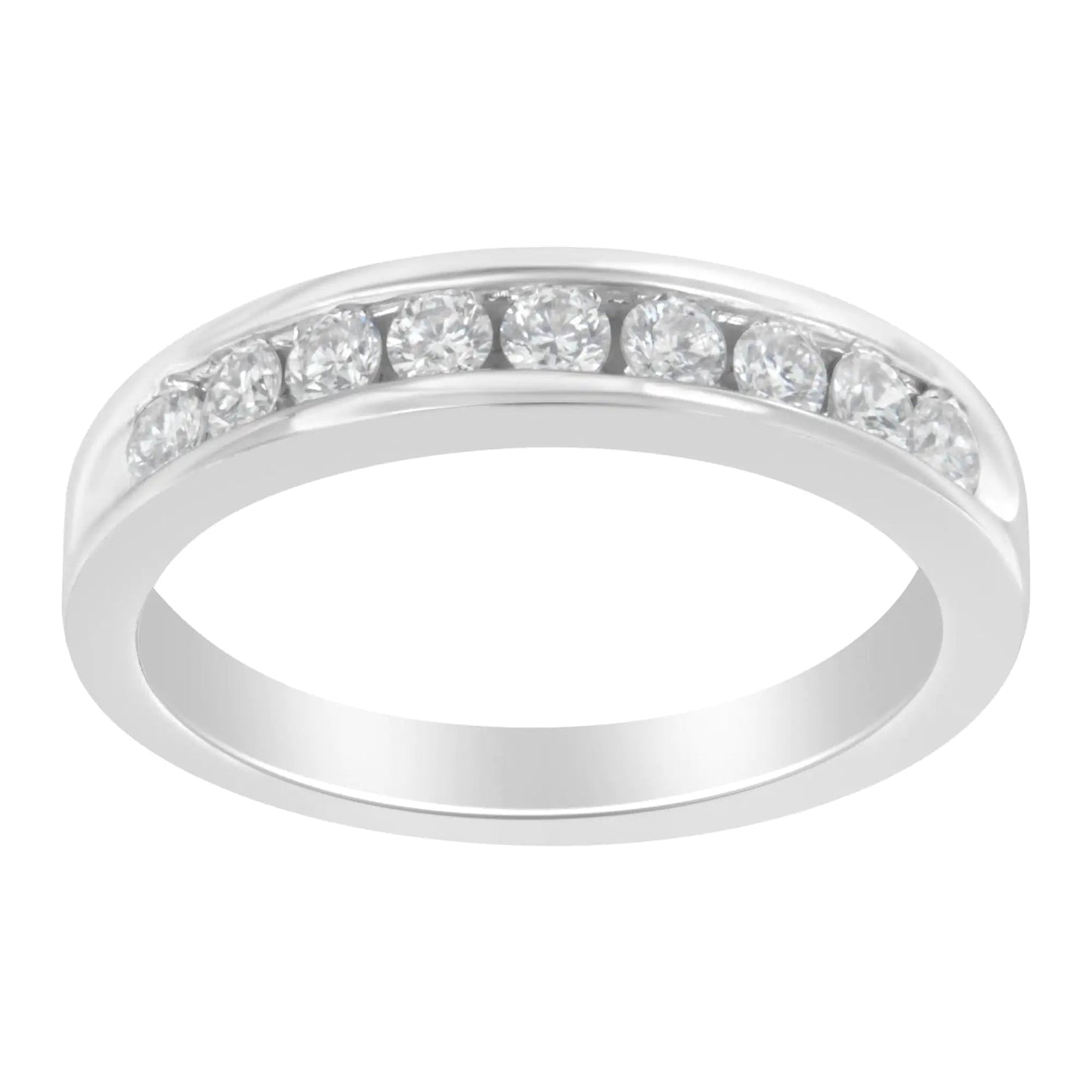 18K White Gold Round-Cut Diamond Ring (1/2 cttw, H-I Color, SI2-I1 Clarity) WEM Support (www.WEM.support)