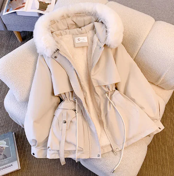 Women's Slimming Hooded Cotton-Padded Jacket WEM Support (www.WEM.support)