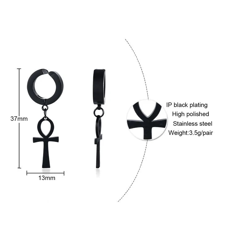 Stainless Steel Egyptian Queen Ankara Earing WEM Support (www.WEM.support)