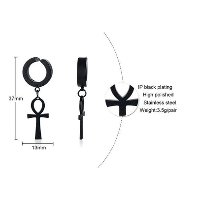 Stainless Steel Egyptian Queen Ankara Earing WEM Support (www.WEM.support)