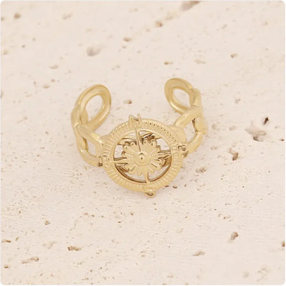 Women's Star & Moon Stainless Steel Ring WEM Support (www.WEM.support)