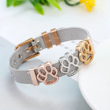 Stainless Steel Keeper Strap Footprint Beads WEM Support (www.WEM.support)