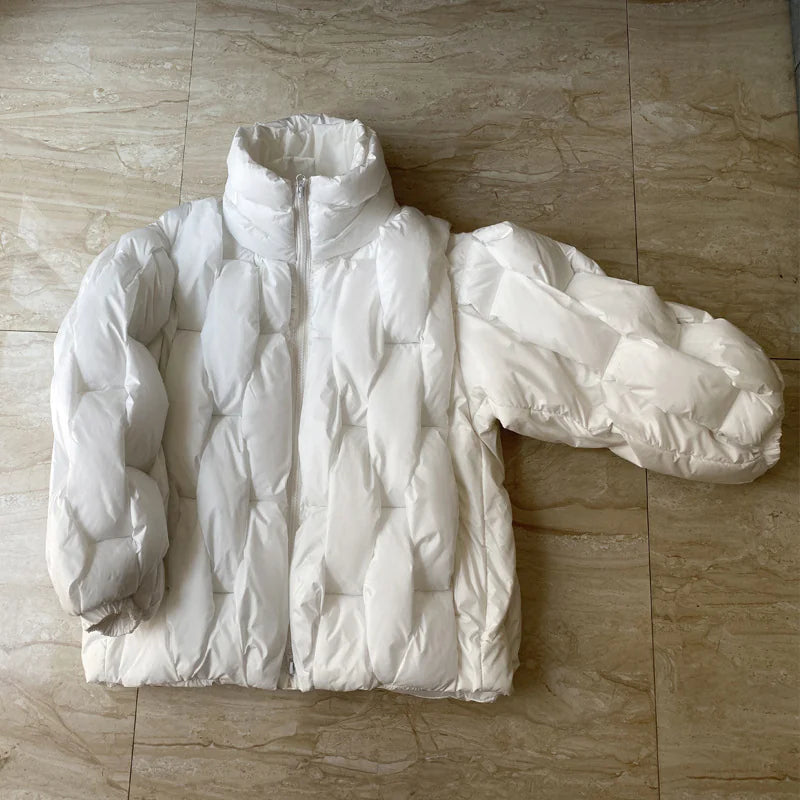 Woven Warm Plus-Size Puffer WEM Support (www.WEM.support)