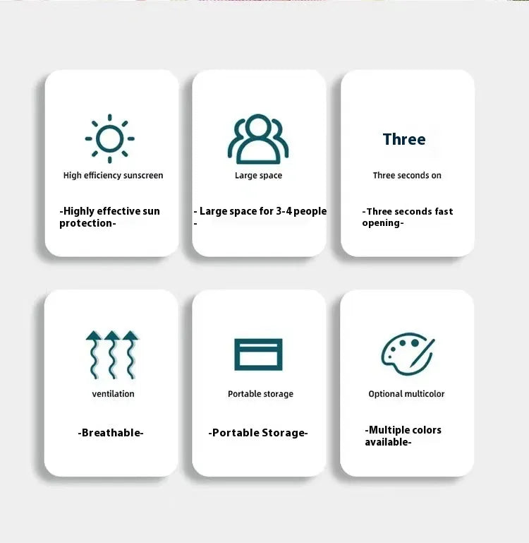 Tienda de Campaña Automática Doble para 3-4 Personas HejK.com