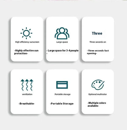 Tienda de Campaña Automática Doble para 3-4 Personas HejK.com