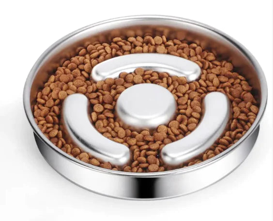 Stainless Steel Pet Slow Feeder WEM Support (www.WEM.support)