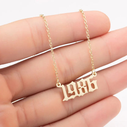 Women's Birth Year Necklace WEM Support (www.WEM.support)