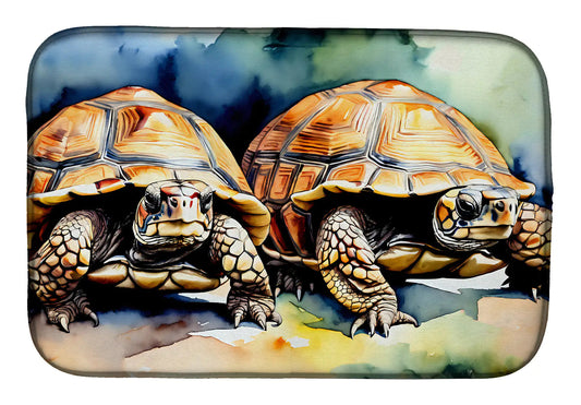 Turtles Tortoises Dish Drying Mat WEM Support (www.WEM.support)