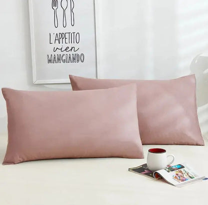 A Pair Of Pure Color Cotton Pillowcases WEM Support (www.WEM.support)