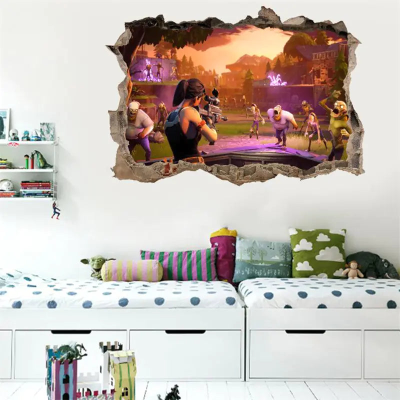 3D Fortnite PVC Wall Stickers for Home Decor