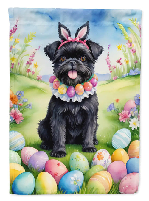 Affenpinscher Easter Egg Hunt Garden Flag WEM Support (www.WEM.support)