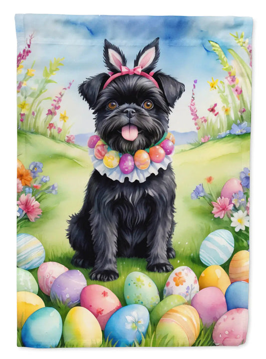 Affenpinscher Easter Egg Hunt Garden Flag WEM Support (www.WEM.support)