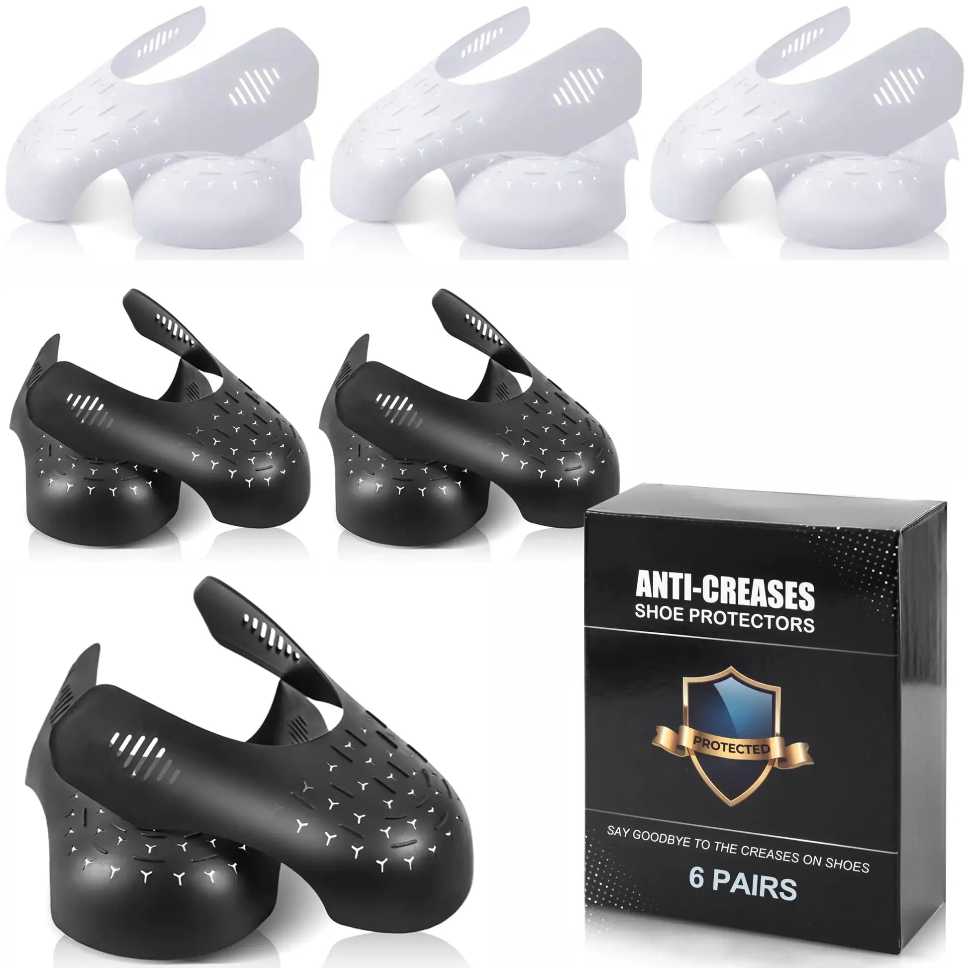 6 Pairs Shoe Boot Crease Preventers, Anti-Wrinkle Shoe Protectors Shoe Guards For Air Jordan Air Force, Shoe Creases Stoppers for Sneaker and Casual Shoes, for Men's US Size 7-12 Shoe Crease Protectors US My Store