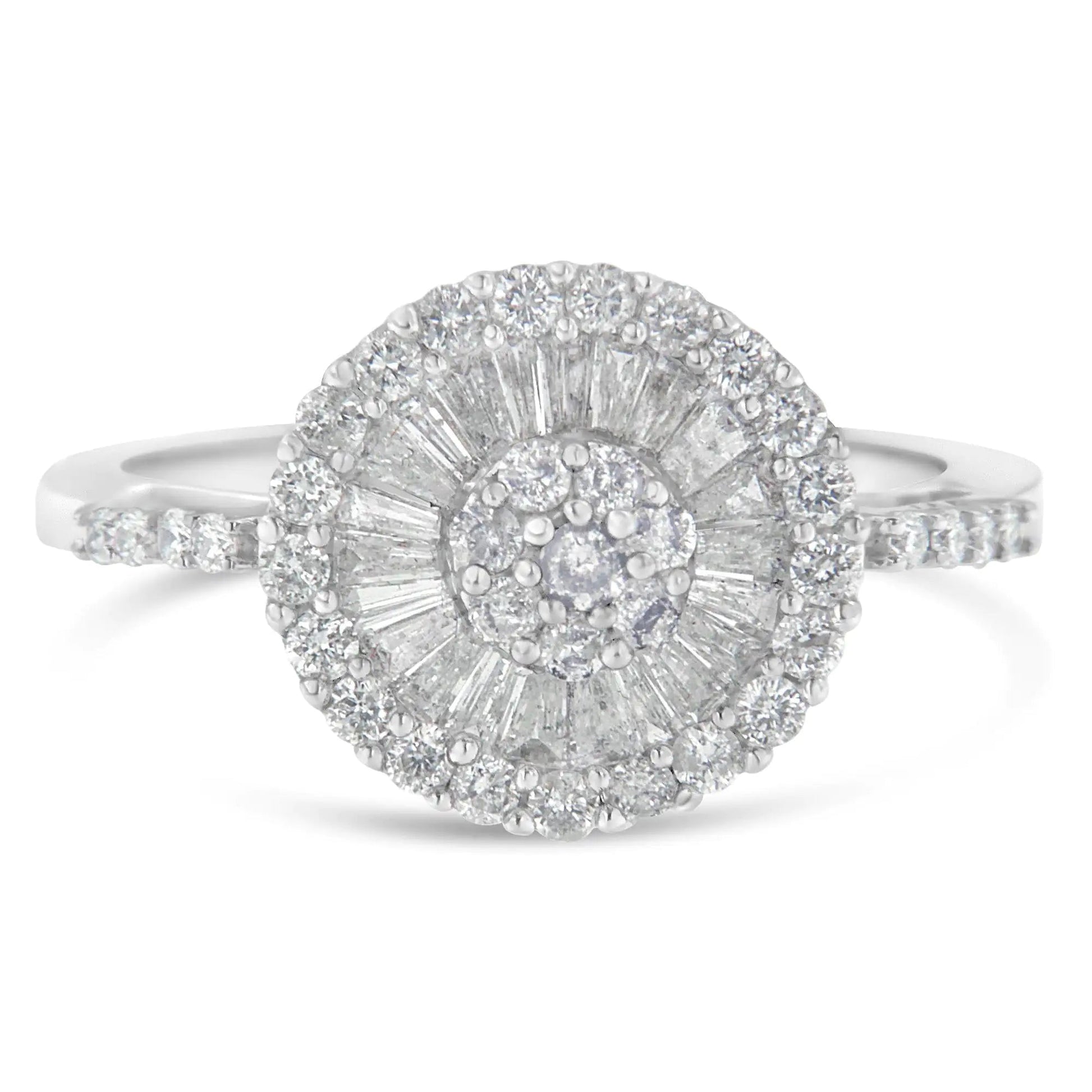 10KT White Gold Diamond Cocktail Ring (1 cttw, H-I Color, SI2-I1 Clarity) WEM Support (www.WEM.support)
