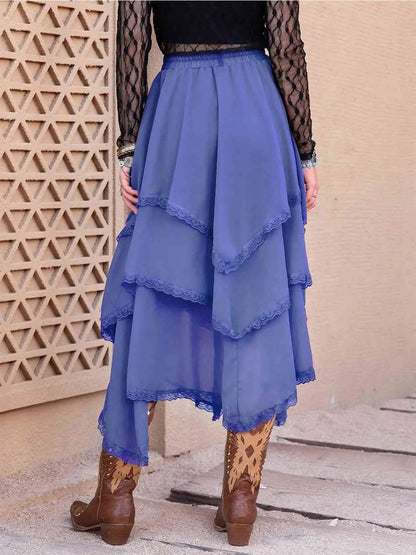 Tasha Tiered Midi Skirt- WEM Support (www.WEM.support)