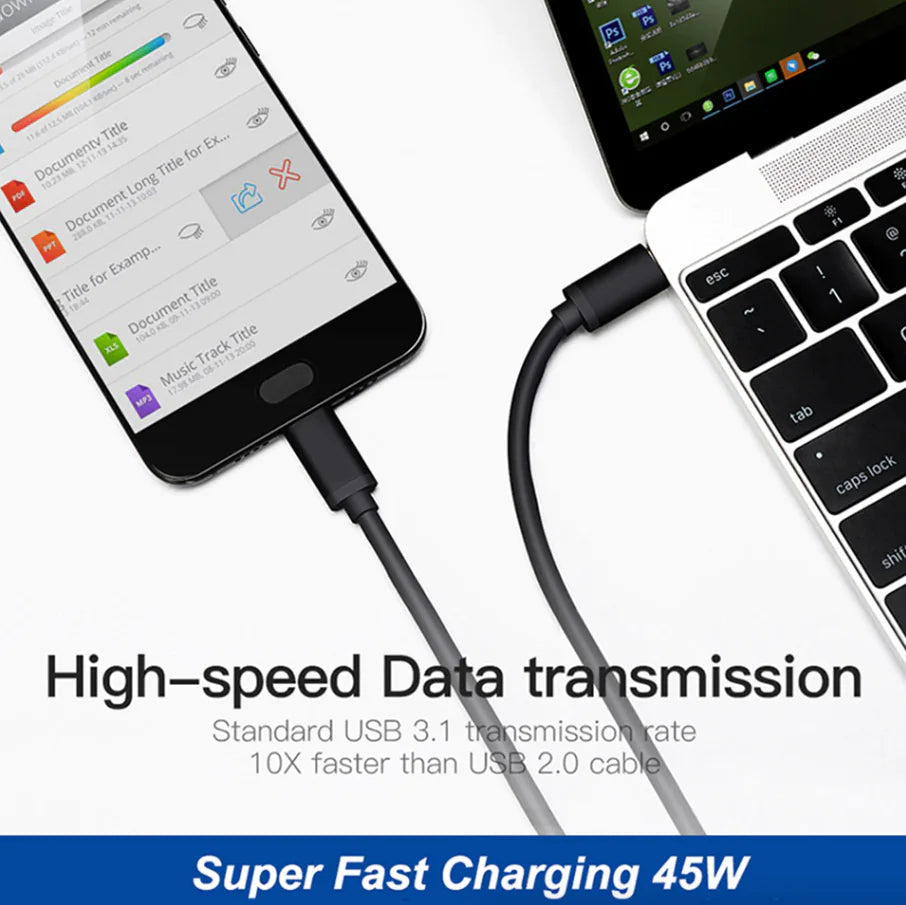 45W USB-C Super Fast Wall Charger 10FT Cable For Samsung Galaxy S20 S21 S22 S23 WEM Support (www.WEM.support)