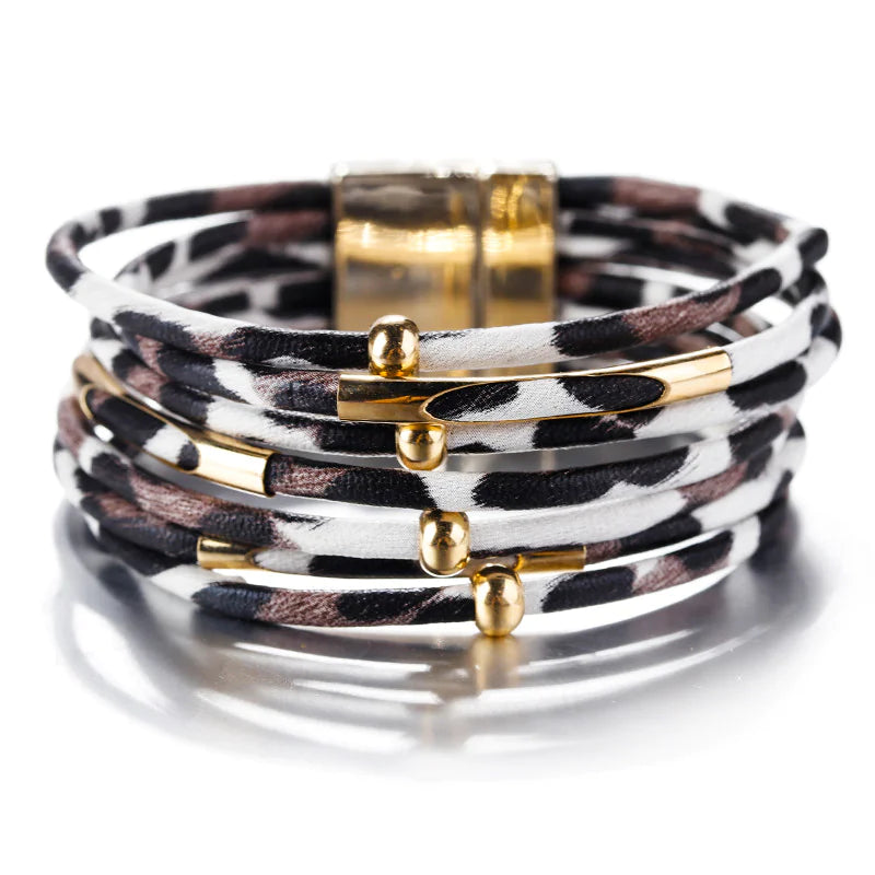 Trendy Leopard Leather Band