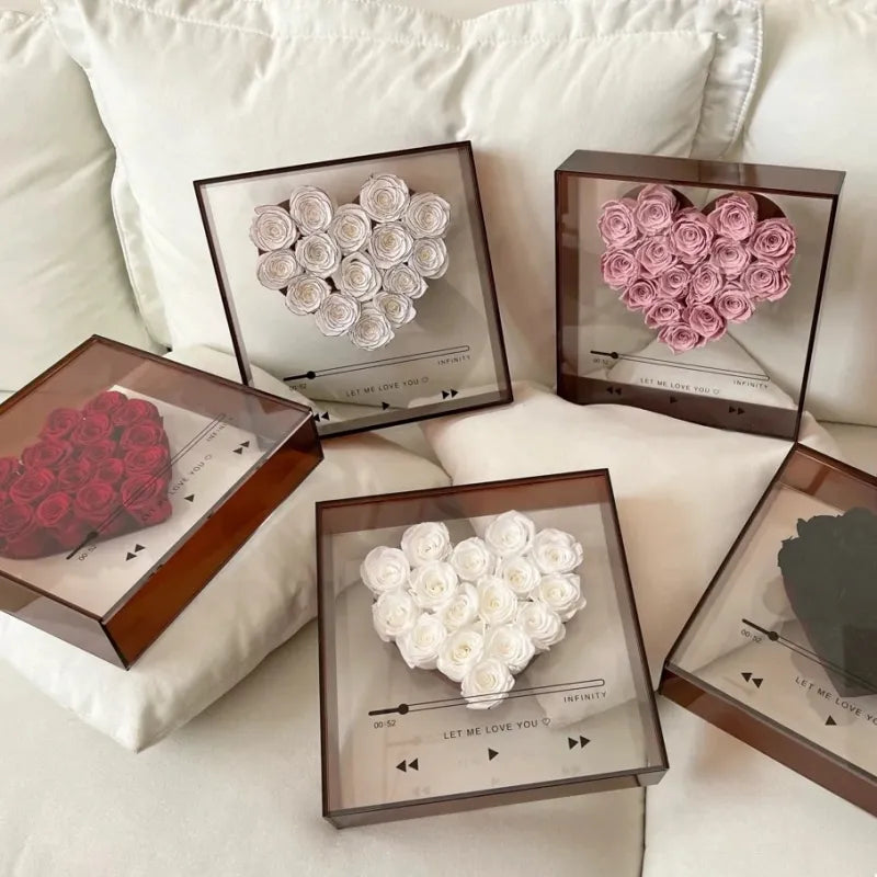 Transparent Acrylic Flower Box WEM Support (www.WEM.support)