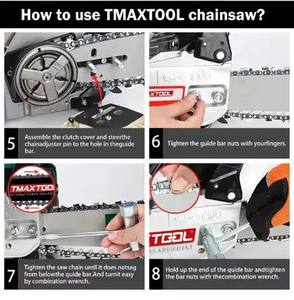 TMAXTOOL 62cc Powerful 20 Inch Gas Chainsaw With 2 Stroke Perfect For Pruning WEM Support (www.WEM.support)