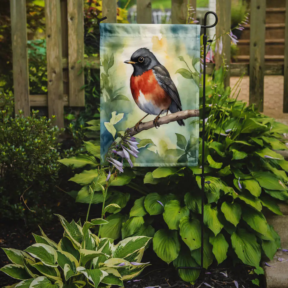Wisconsin American Robin Garden Flag WEM Support (www.WEM.support)