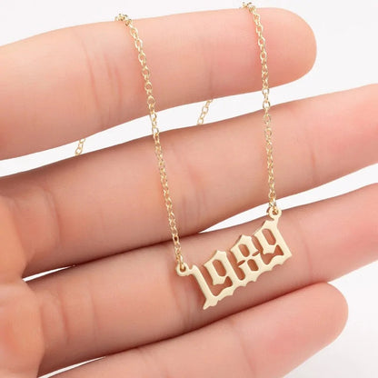 Women's Birth Year Necklace WEM Support (www.WEM.support)