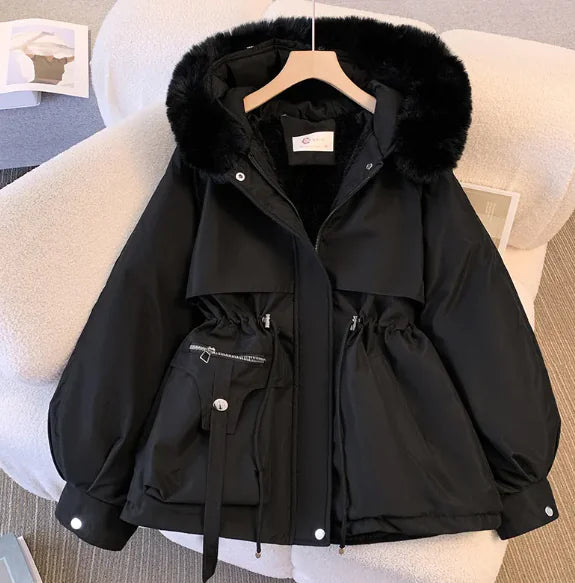 Women's Slimming Hooded Cotton-Padded Jacket WEM Support (www.WEM.support)