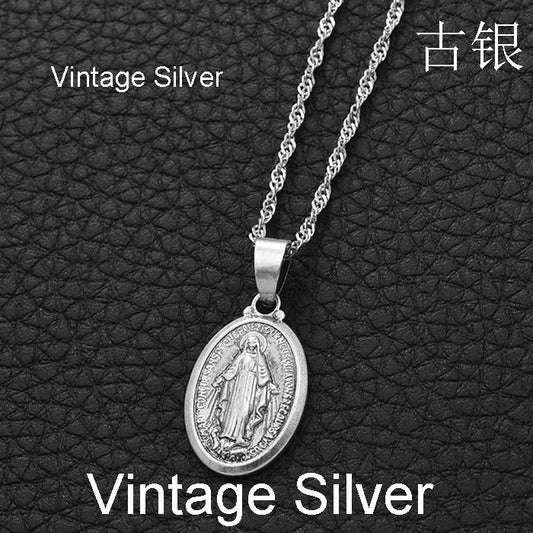 Virgin Mary Pendant Necklace WEM Support (www.WEM.support)