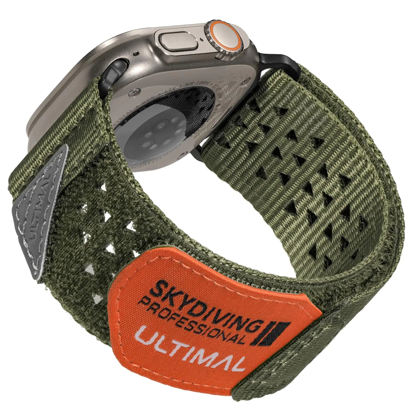 ULTIMAL Ultrawide for Apple Watch Band Ultra/Ultra2 49mm/46mm/45mm/44mm Ultra wide Sport Nylon Band for iWatch Series 9/8/7/6/5/4/SE/SE2 for Women Men Hollow Out Breathable watch band (49/46/45/44mm, Army Green)