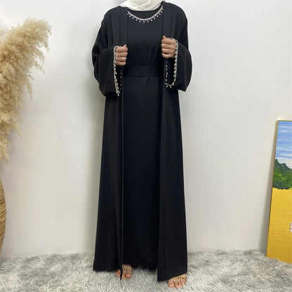 Women's Sleeveless Dress Cardigan Set WEM Support (www.WEM.support)