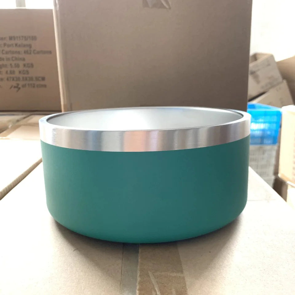 Stainless Steel Dog Bowl Upright Dog Bowl WEM Support (www.WEM.support)
