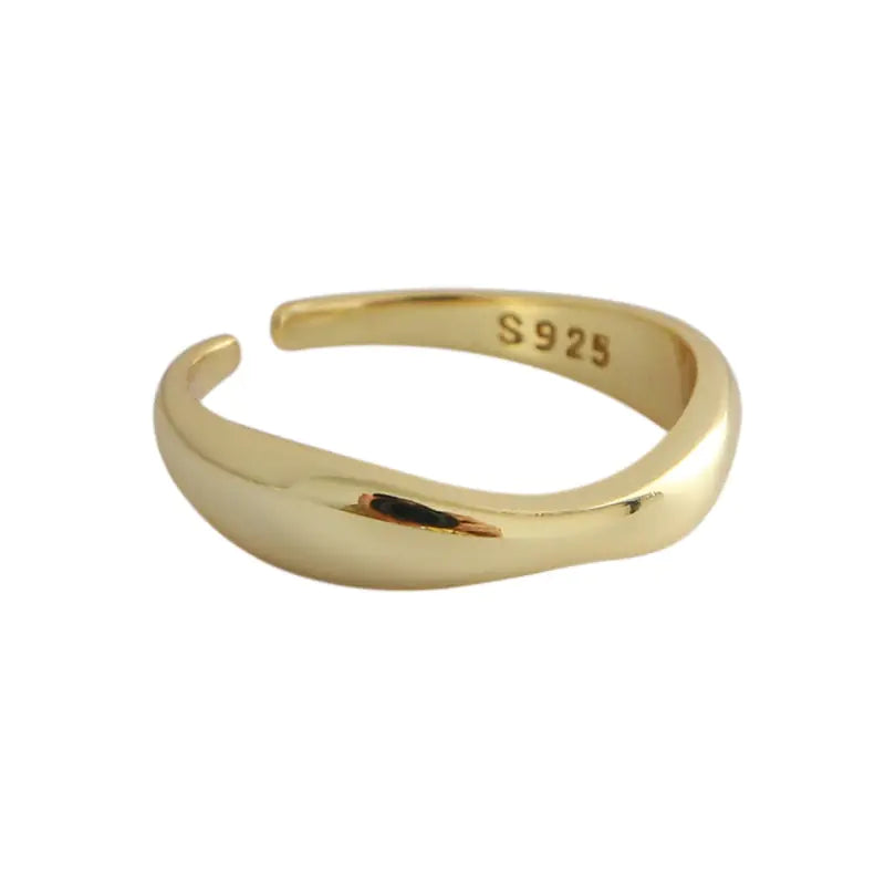 XIYANIKE Silver Color  Irregular Wave Rings WEM Support (www.WEM.support)