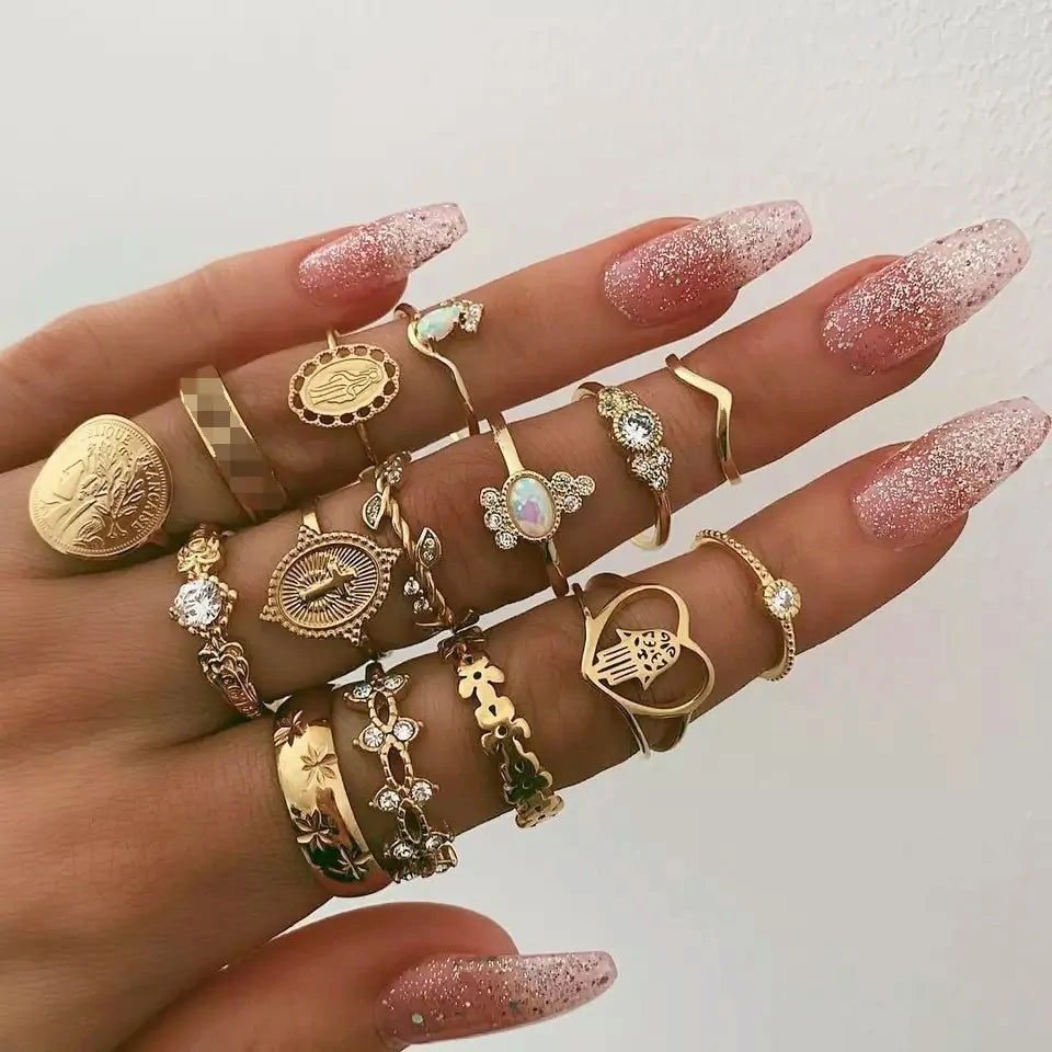 Women's Vintage Ring Set WEM Support (www.WEM.support)