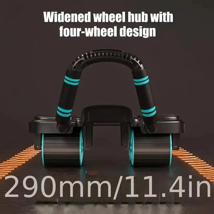 2PCS Rodillo Abdominal de 4 Ruedas con Soporte para Codos HejK.com