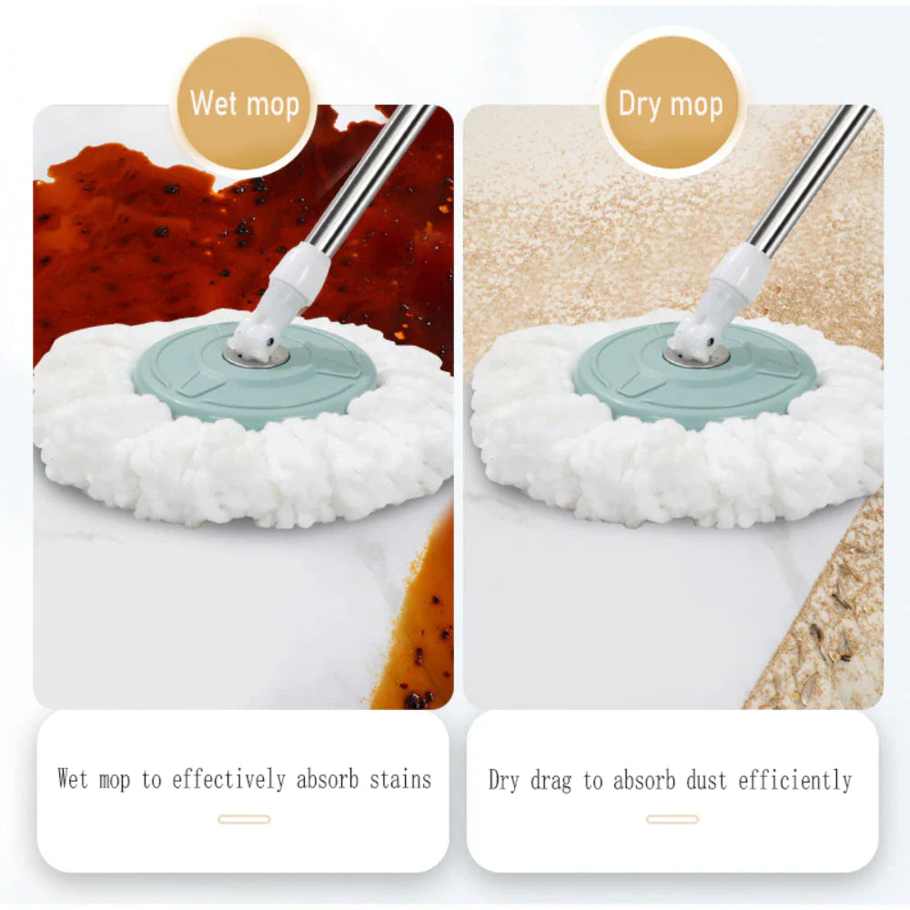 6 Pack Replacement Microfiber Mop Head Refill 360° Spin Easy Cleaning For Mop WEM Support (www.WEM.support)