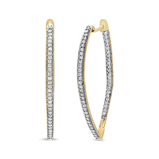 10k Yellow Gold Round Cut Diamond Earrings (1 cttw, I-J Color, I2-I3 Clarity) WEM Support (www.WEM.support)