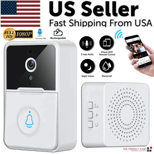 Wireless Security Smart WiFi Doorbell Intercom Video Camera Door Ring Bell Chime WEM Support (www.WEM.support)