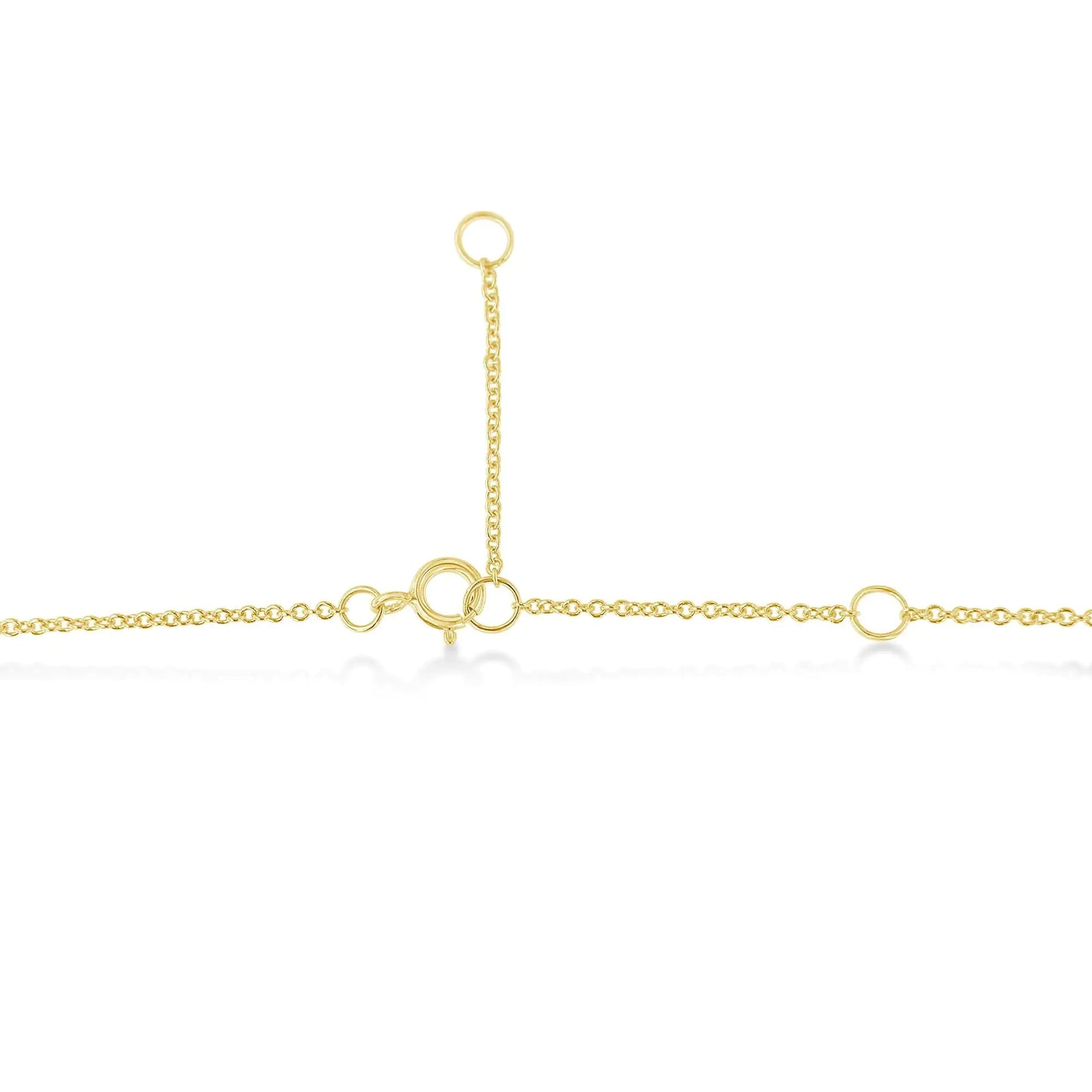 10K Yellow Gold 1/5 Carat Round Brilliant-Cut Diamond Modern Bezel-Set Solitaire 16"-18" Pendant Necklace (H-I Color, SI2-I1 Clarity) WEM Support (www.WEM.support)