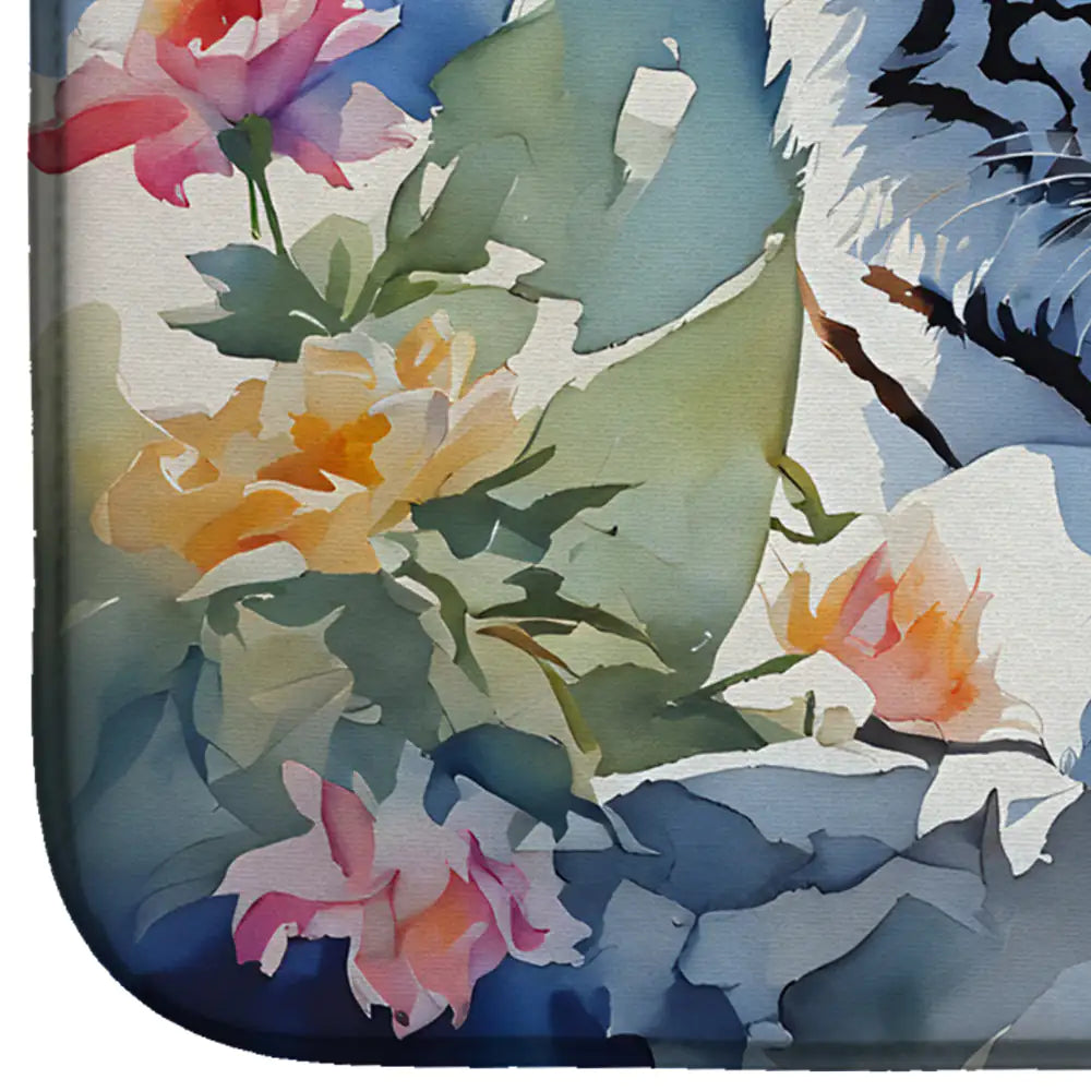 White Tiger Dish Drying Mat WEM Support (www.WEM.support)