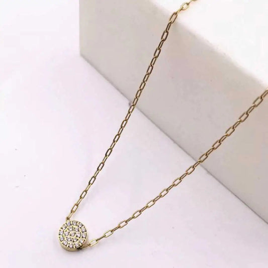 Stainless Steel Gold Sun Necklace WEM Support (www.WEM.support)