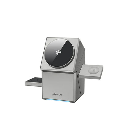 3 in 1 Rotating Wireless Charger WEM Support (www.WEM.support)