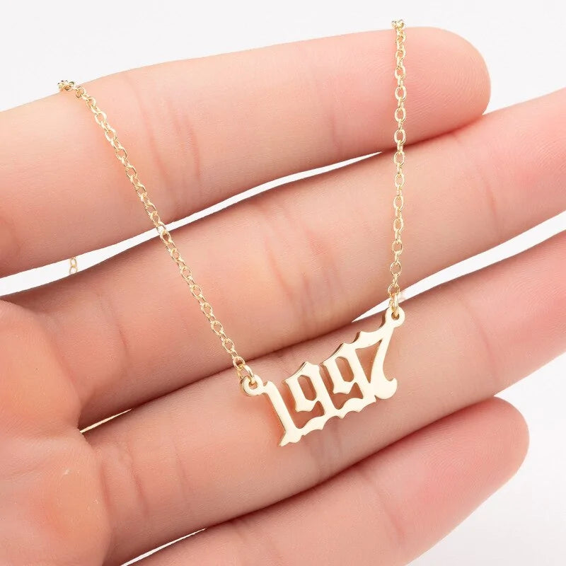 Women's Birth Year Necklace WEM Support (www.WEM.support)