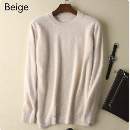 Thick Cashmere Round Neck Sweater WEM Support (www.WEM.support)
