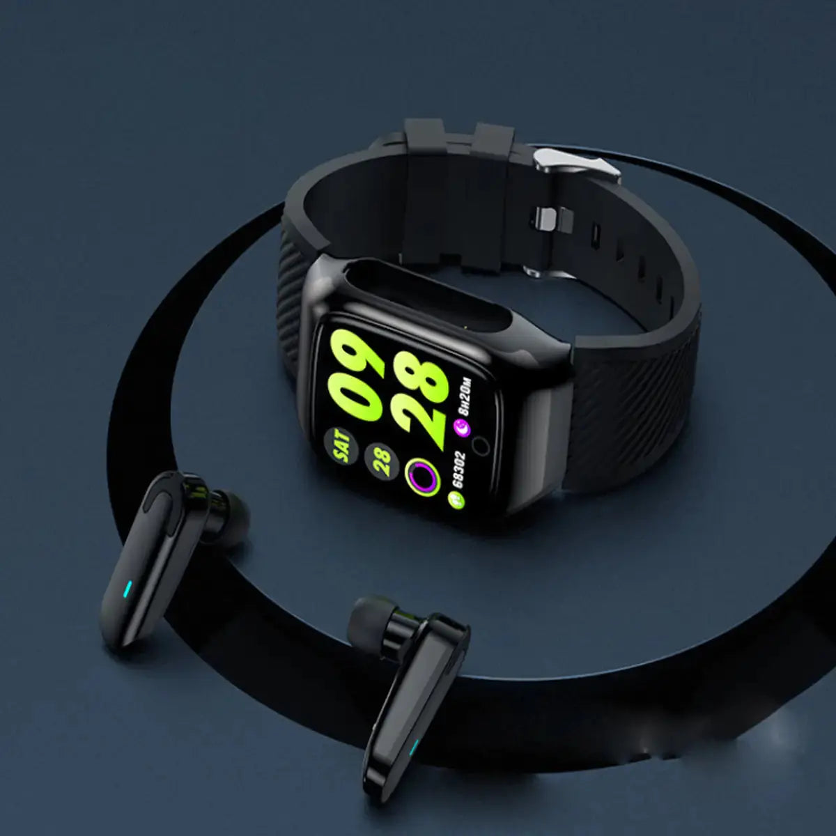 2 in 1 Compact Smart Fit Watch And Bluetooth Earpods My Store