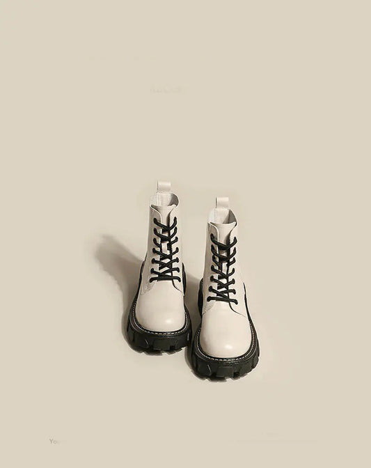 Thick-soled Leather Women's Short Boots for All Occasions HejK.com Marketplace LLC