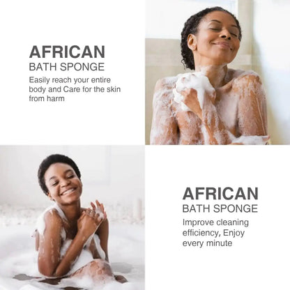 3 Piece Bright Style African exfoliating net Exfoliating Shower Set Long Bath Sponges for Smooth, Refreshed Skin, The Exterior Gleams - Ideal for Daily Use (Bright Yellow, Pink, Purple) Bright Yellow,Pink,Purple My Store