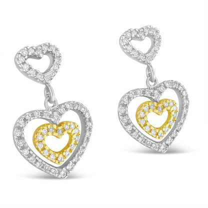 14K Two Toned 1/2 cttw Round Cut Diamond Earrings (H-I, SI1-SI2) WEM Support (www.WEM.support)